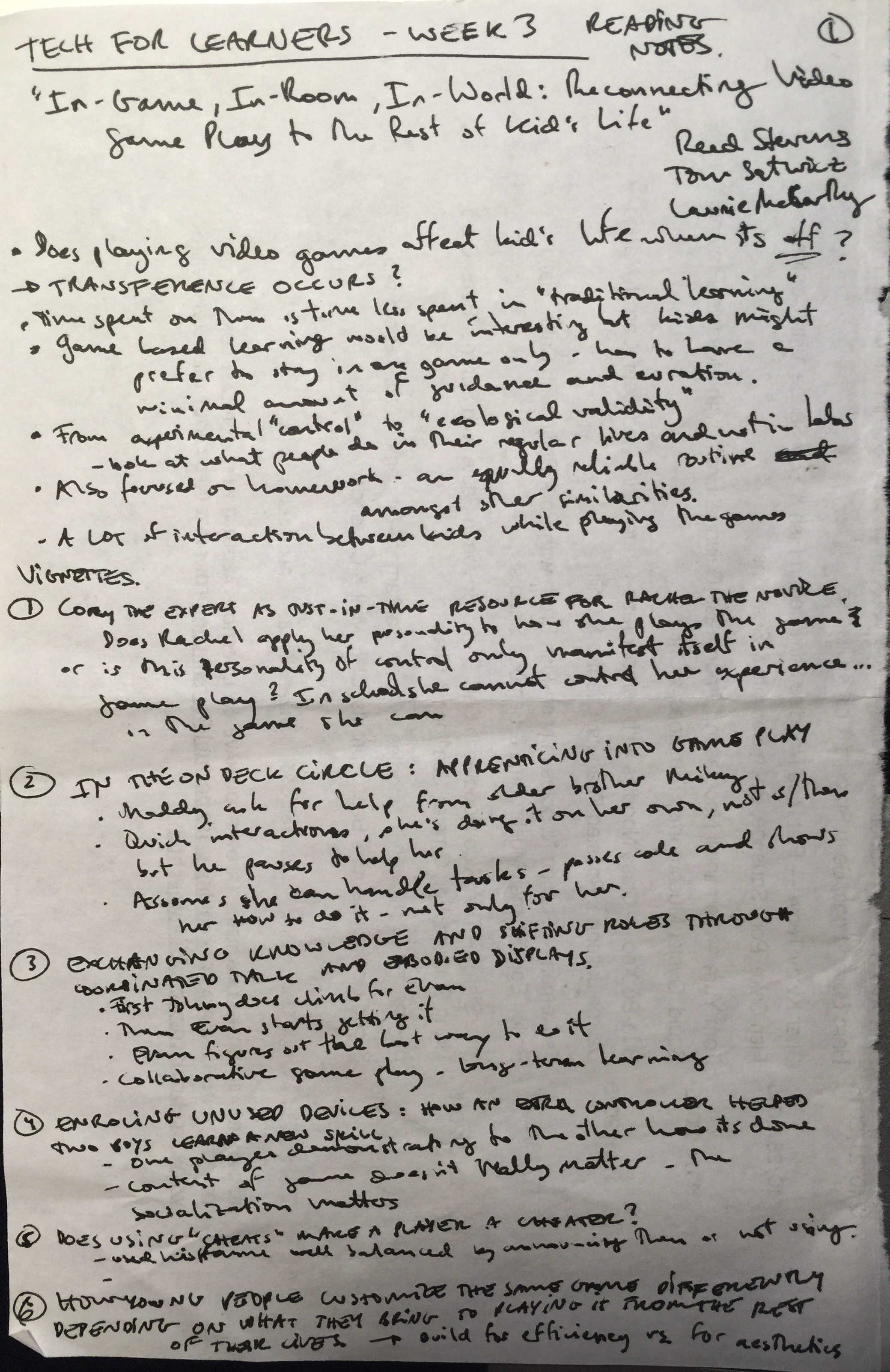 Tech 4 Learners - Week 3 - Reading Assignment