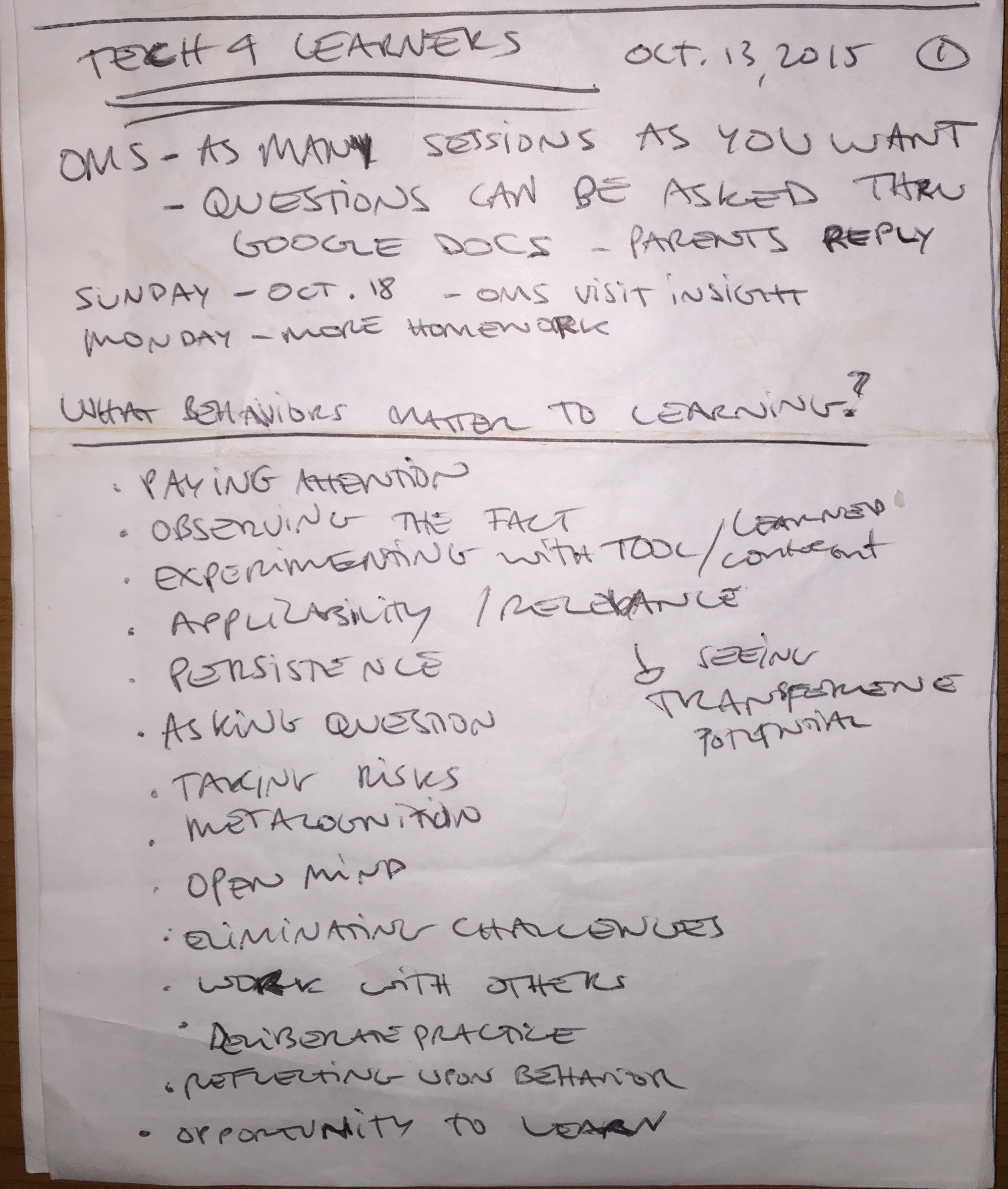 Tech 4 Learners - Week 4 - Class Notes