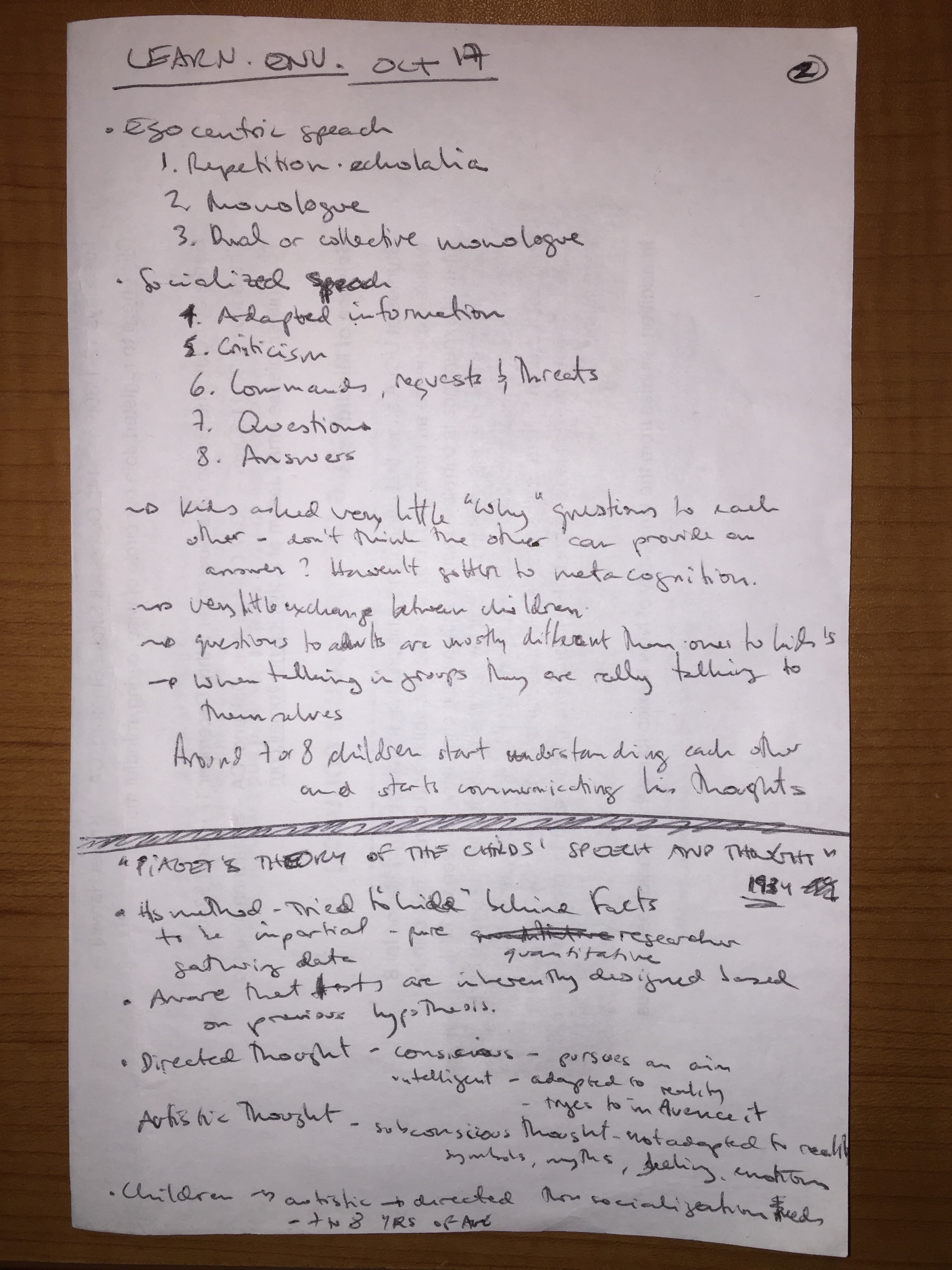 Learning Environments - Week 5 - Reading Notes